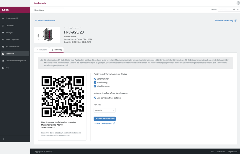 MyLiSEC_Kundenportal_QR-Code Generierung
